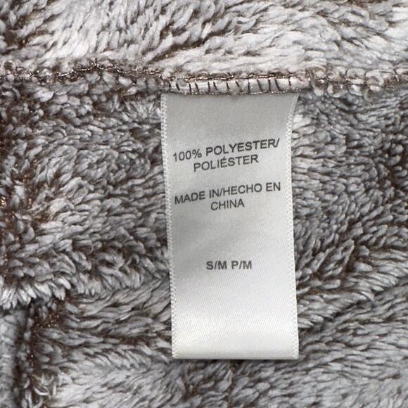 Oscar de la Renta Leopard Print Plush Robe Belted Pockets S/M Women’s Lounge - Picture 9 of 11